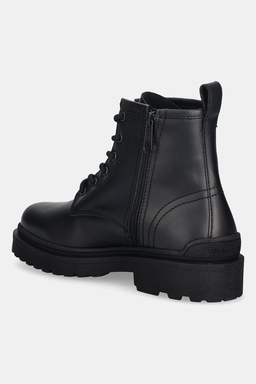 Tommy Jeans ghete de piele TJM LACE UP RUBBERIZED