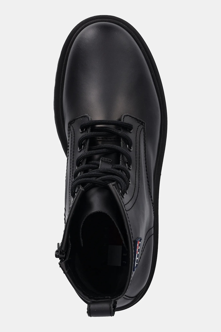 Tommy Jeans ghete de piele TJM LACE UP RUBBERIZED