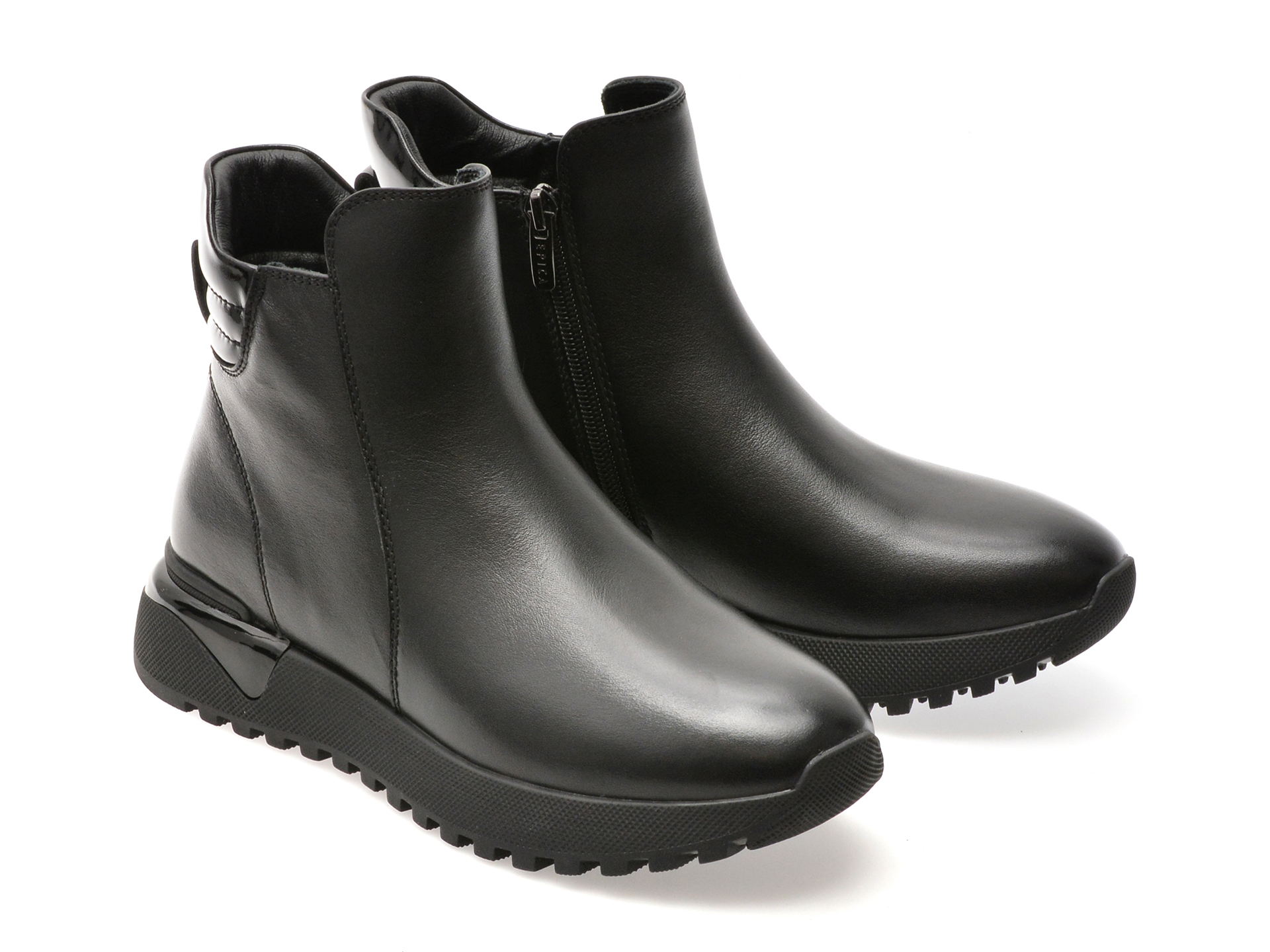 Ghete EPICA negre, 31350, din piele naturala