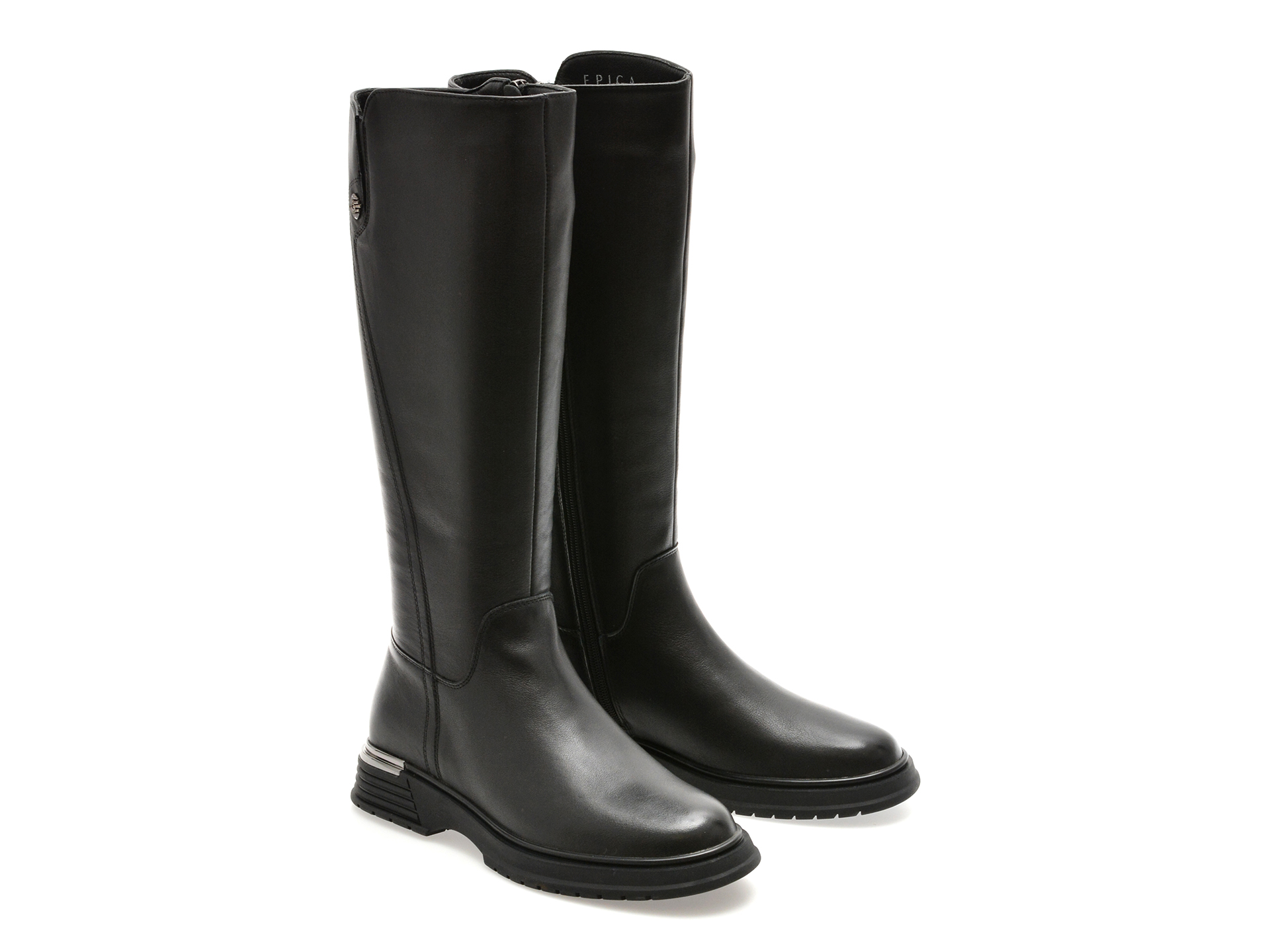 Cizme EPICA negre, 13885, din piele naturala