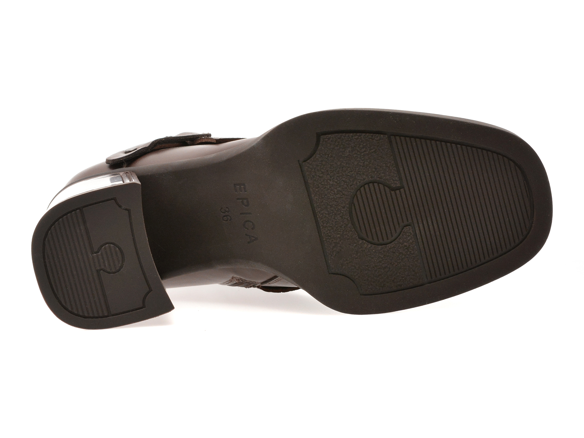 Ghete EPICA maro, 5556, din piele naturala