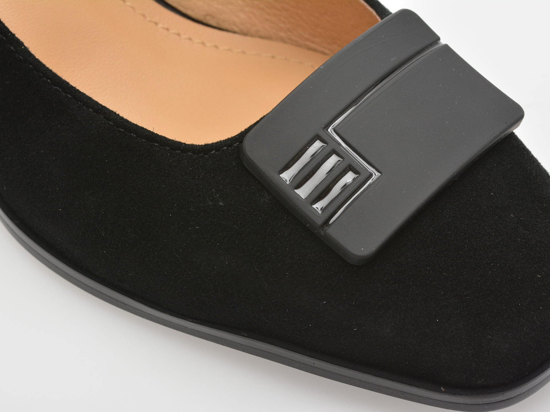 Pantofi eleganti EPICA negri, 4L109, din piele intoarsa