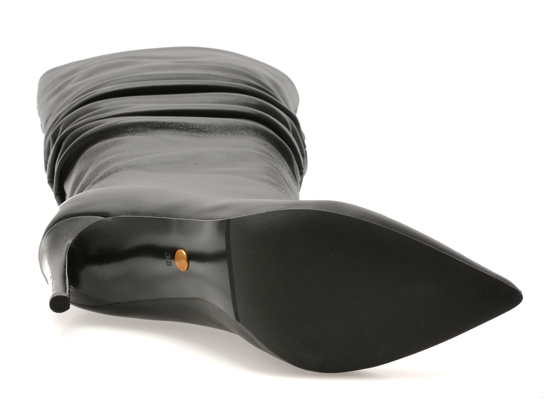 Cizme elegante EPICA PREMIUM negre, 109R, din piele naturala