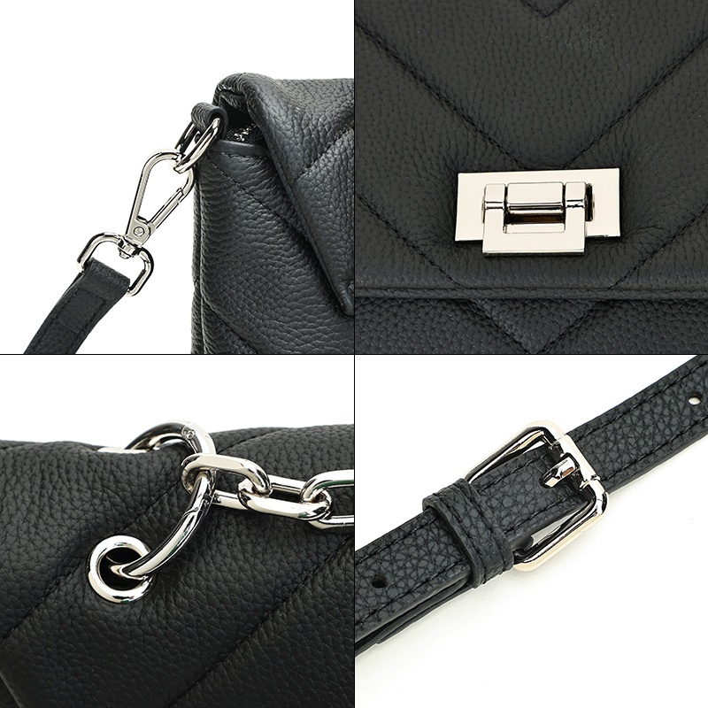 Geanta dama, piele naturala, JERMYN'S Almeira, neagra