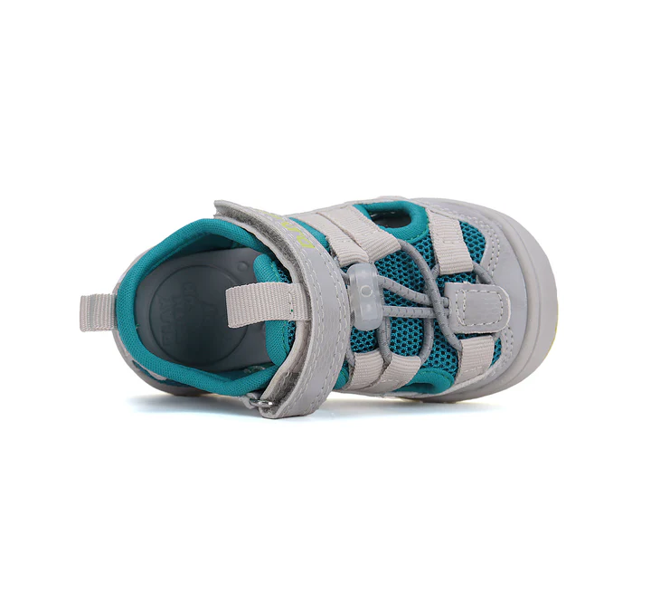 Sandale baieti, din material textil, gri-turcoaz, DD Step G065-51458A