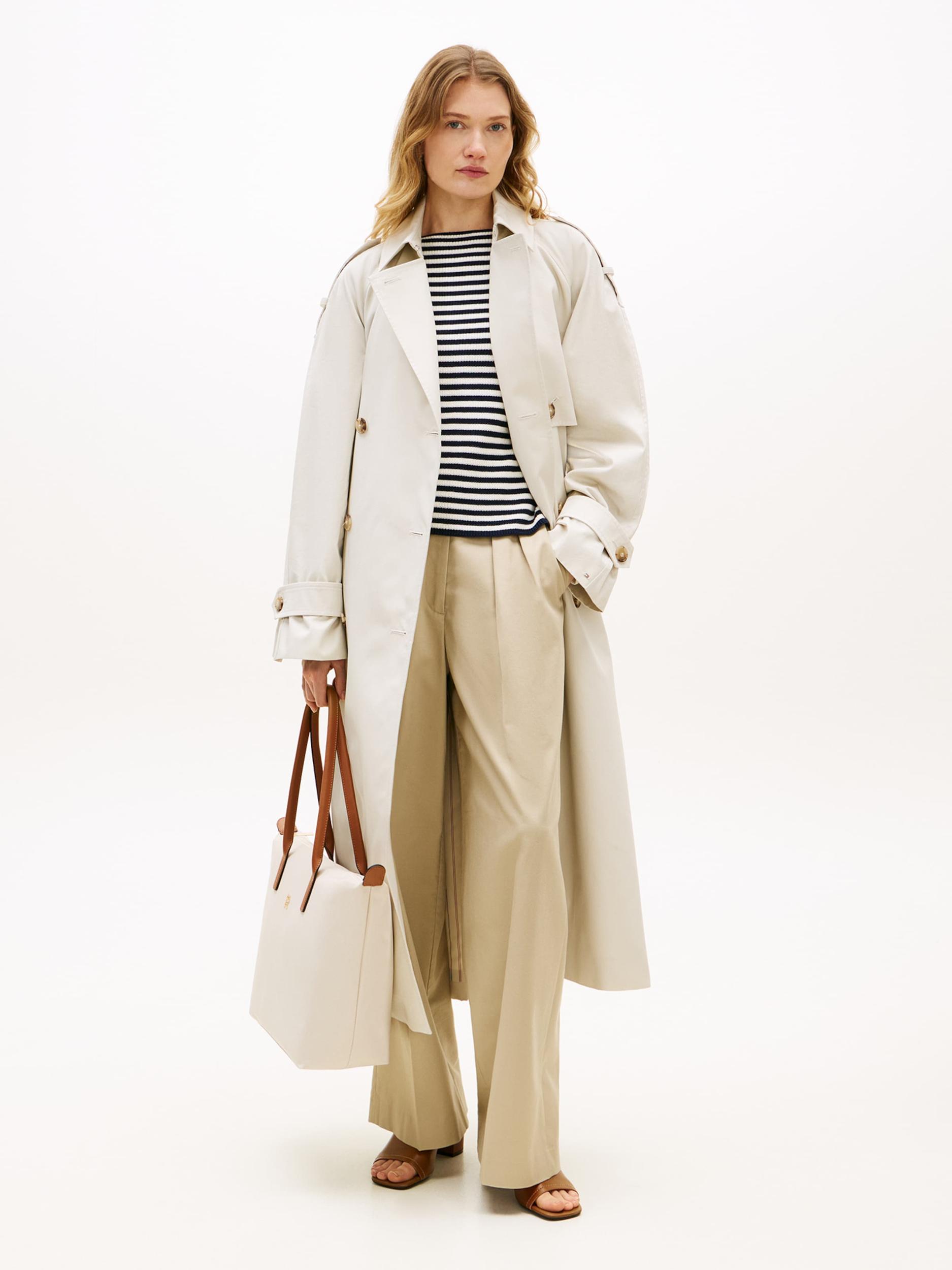 TOMMY HILFIGER Plase de cumpărături 'Pepette' crem / maro coniac