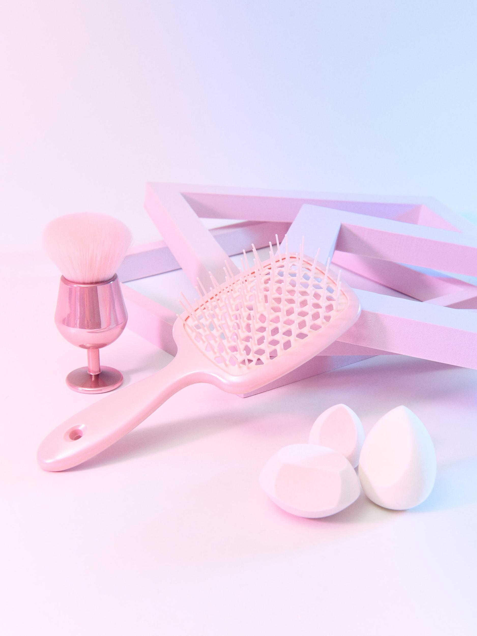 Sinsay - Perie de păr - roz-pastel