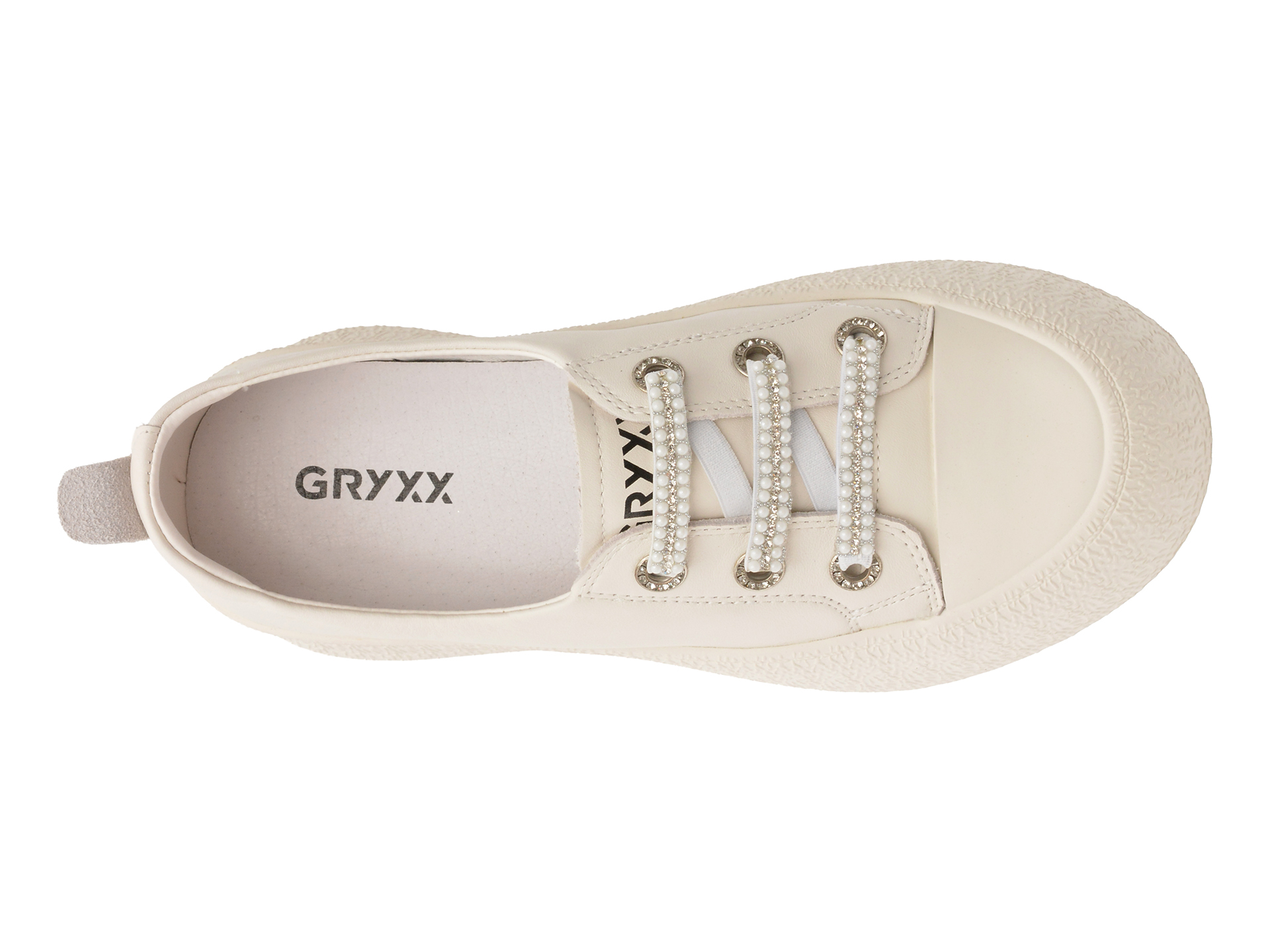 Pantofi sport GRYXX albi, 24992, din piele naturala