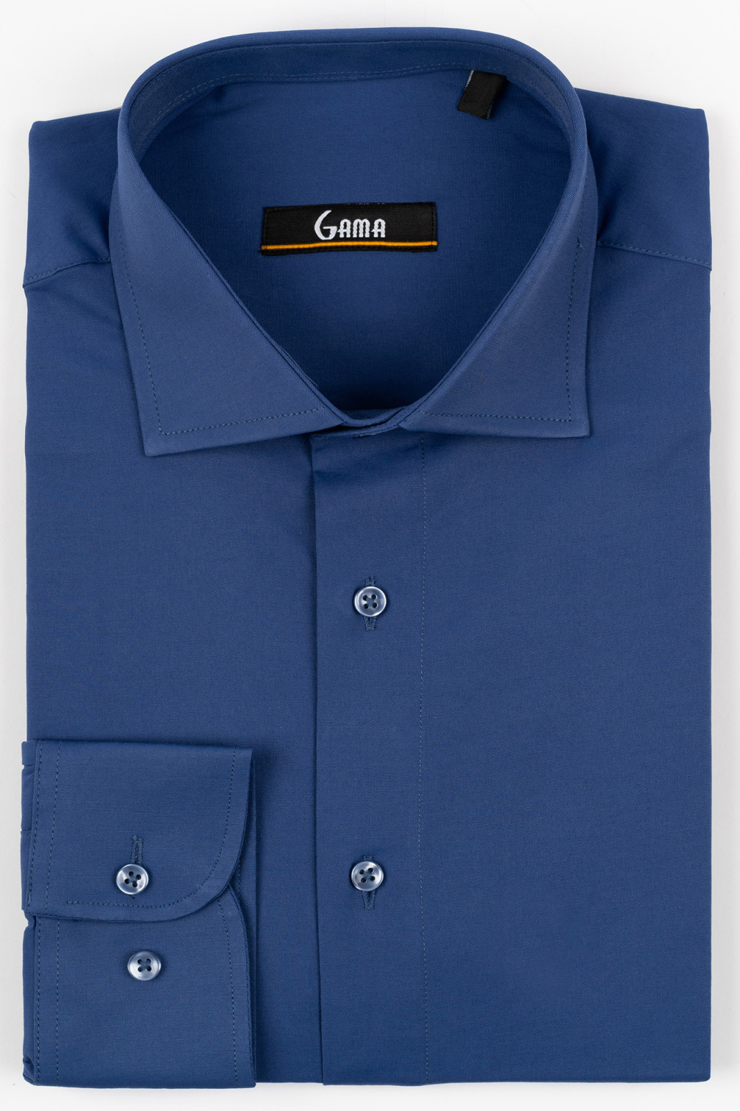 GAMA Camasa regular fit albastru inchis cu lycra CONFORT