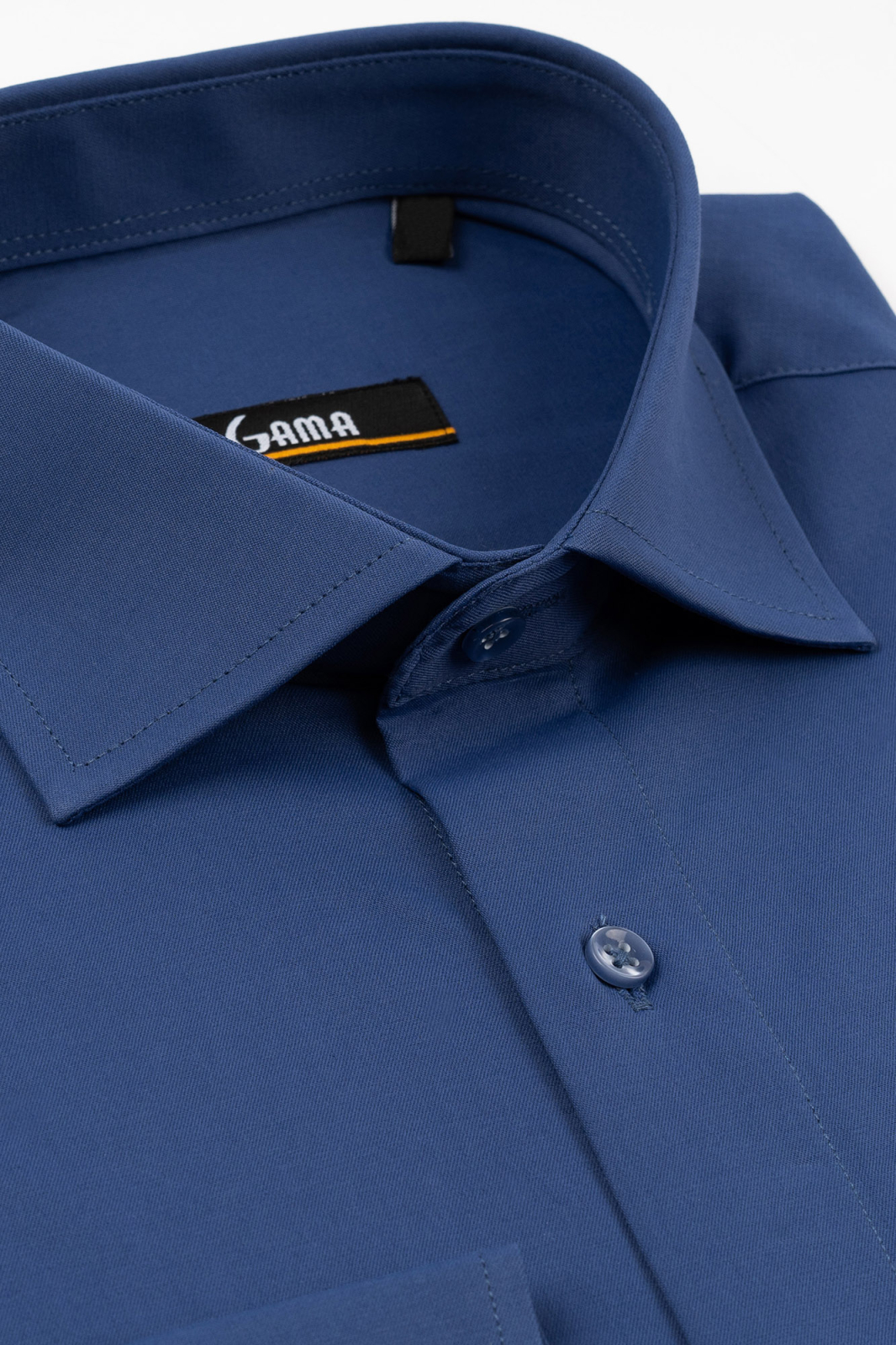 GAMA Camasa regular fit albastru inchis cu lycra CONFORT