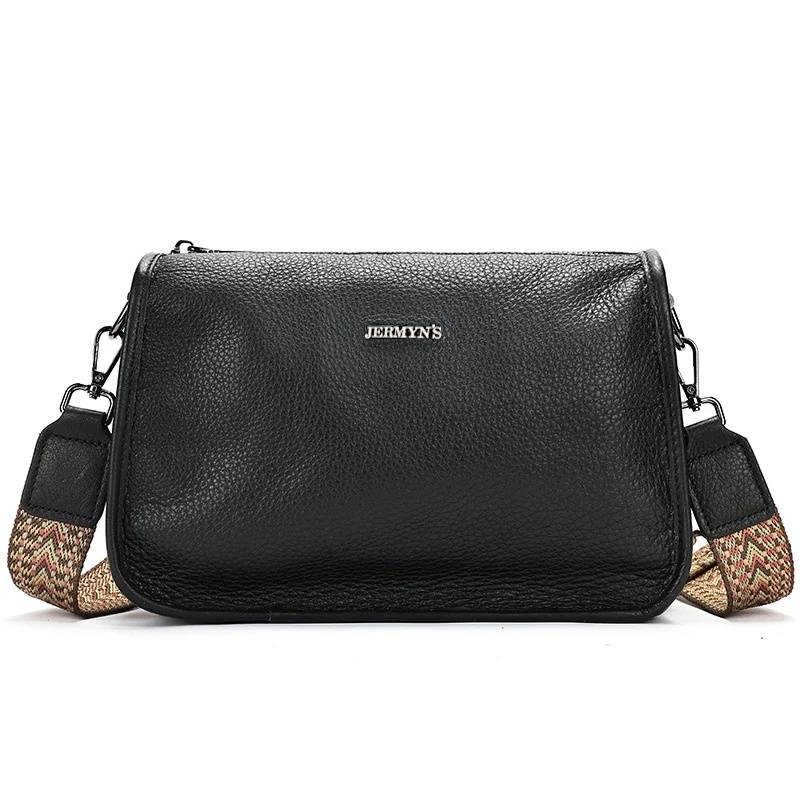 Geanta dama JERMYN'S Alice, piele naturala, neagra