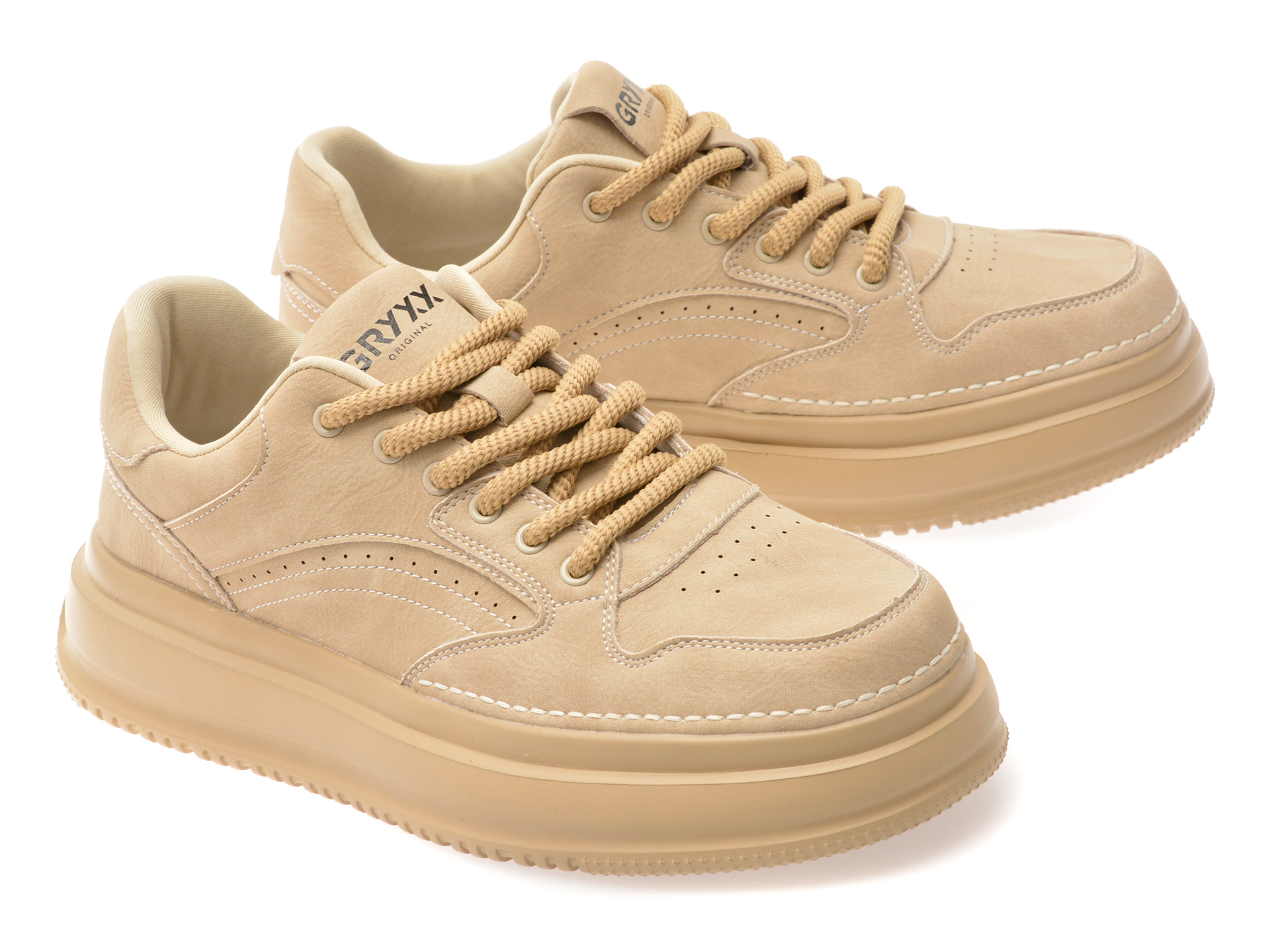 Pantofi sport GRYXX bej, 251219, din piele naturala