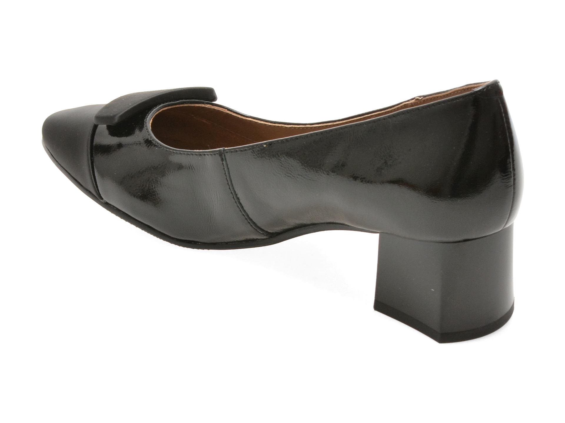 Pantofi EPICA negri, 4F5678, din piele naturala lacuita