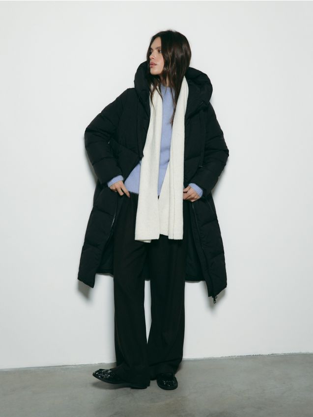 Reserved - Geacă matlasată cu puf - negru