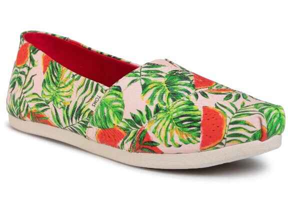 pantofi cu imprimeu exotic multicolor Toms