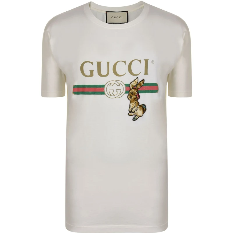 Tricou Gucci Fake Rabbit Logo T Shirt - GLAMI.ro