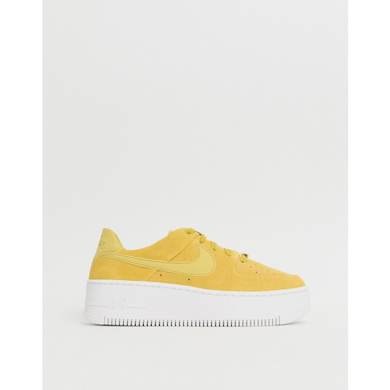 Nike yellow air hotsell force 1 sage trainers