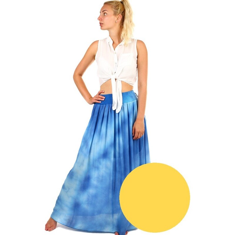 Glara Women's long batik maxi skirt
