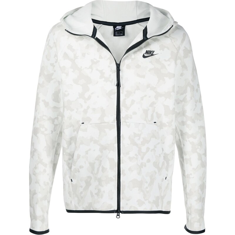 Nike camouflage-print zipped hoodie - White