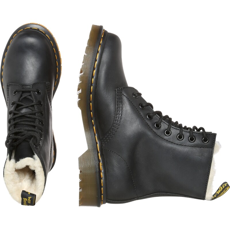 Dr. Martens Ghete cu șireturi '1460 Serena - 8' galben / negru / alb