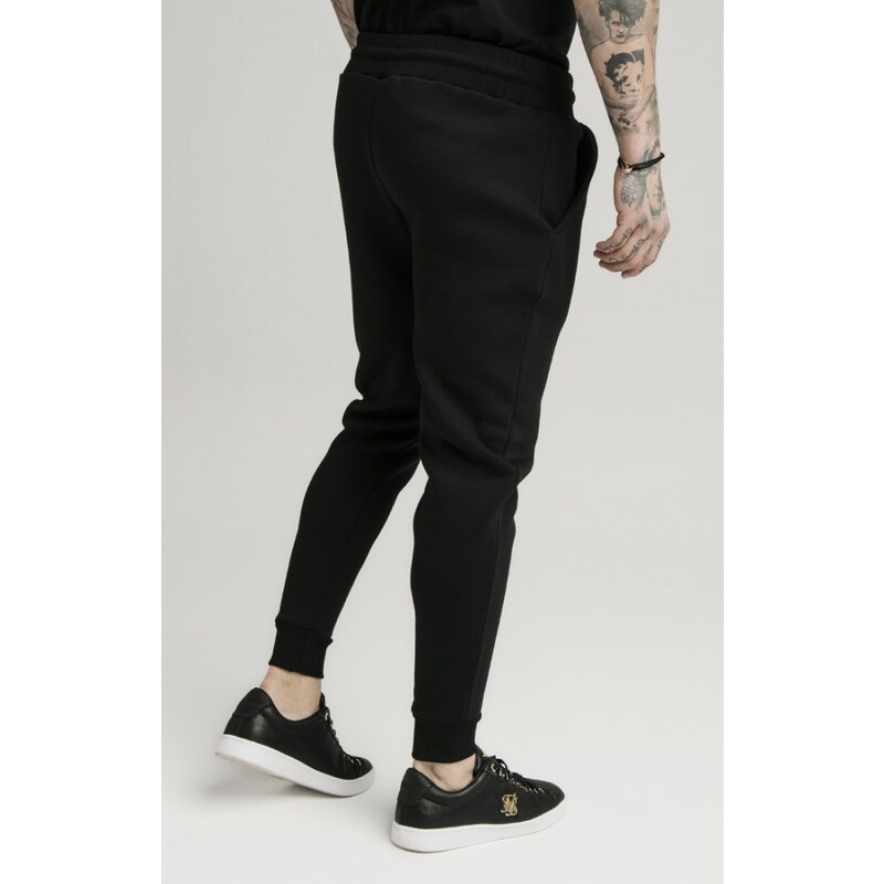 SikSilk Pantaloni SIK SILK Core Fitted Jogger Black