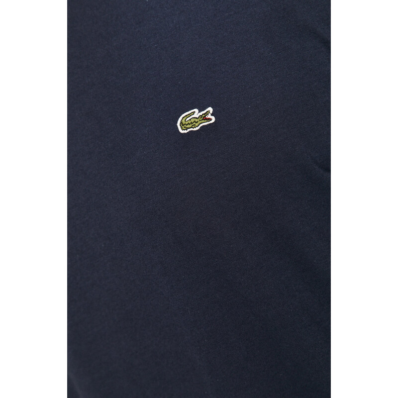 Lacoste tricou din bumbac culoarea bleumarin, uni TH2038-166