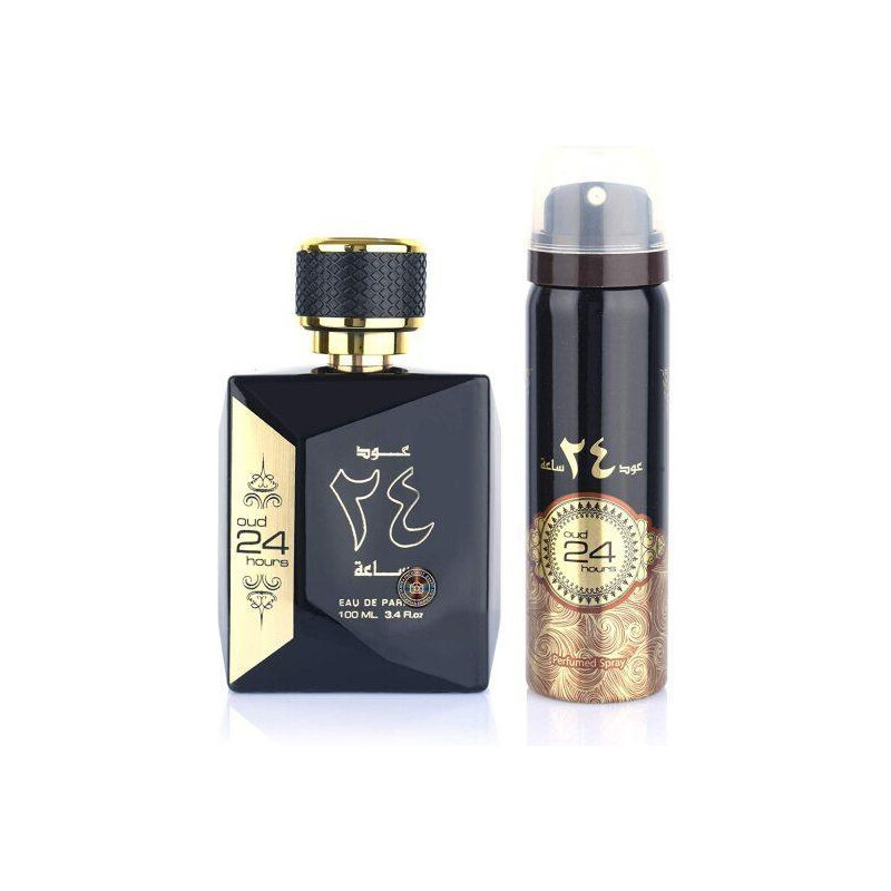 Ard Al Zaafaran Set Oud 24 Hours Apa De Parfum 100 Ml Deodorant 50 Ml Unisex Inspirat Din 8588