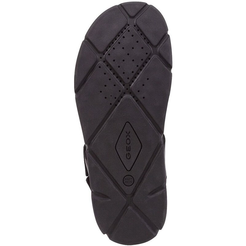 Geox Sandale de piele bărbați, culoarea negru