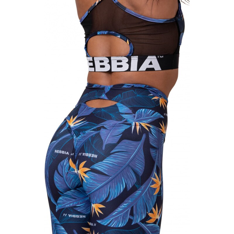 NEBBIA High-waist Ocean Power leggings ocean blue