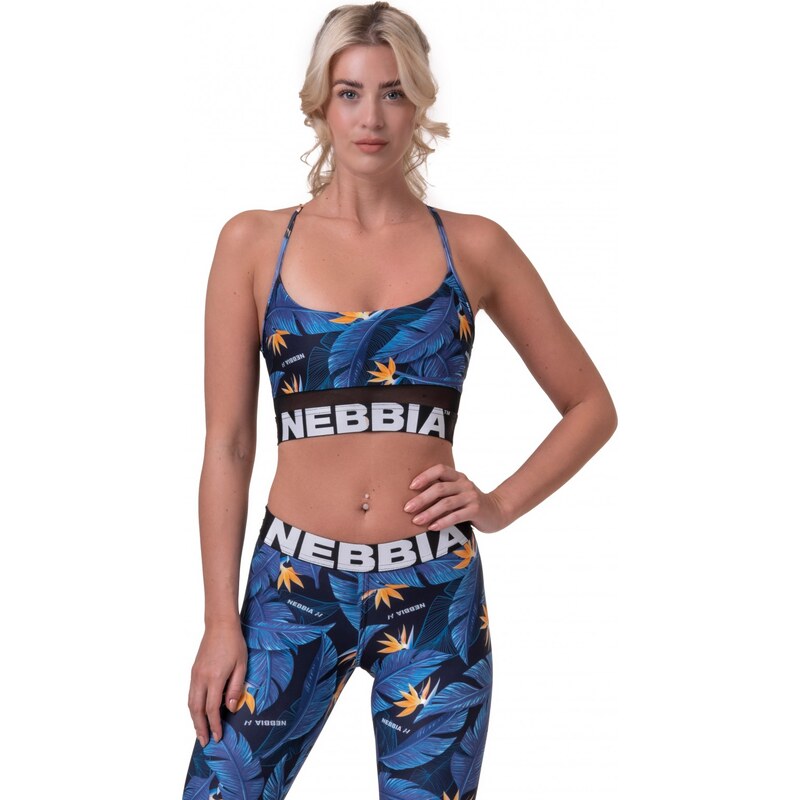 NEBBIA Earth Powered sports bra ocean blue