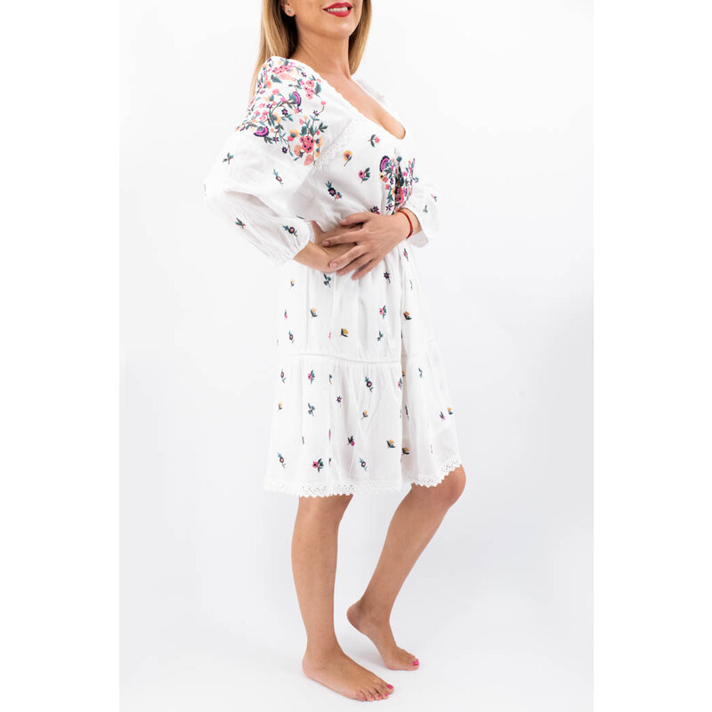 Magazin Traditional Rochie cu motive florale Doinita