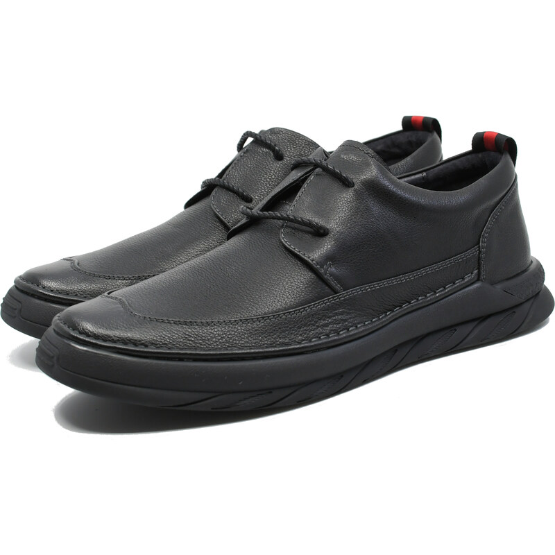 Pantofi casual barbati Battisto Lascari, negri, din piele naturala FLG001BLACK
