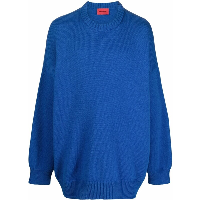 A BETTER MISTAKE Noise oversized woolfelt jumper Blue GLAMI.ro