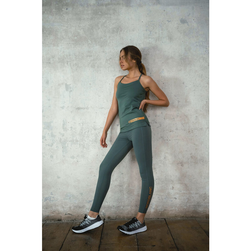 Nordblanc Colanți verzi de fitness pentru femei SELF