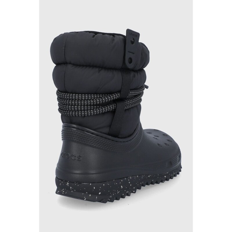 Crocs cizme de iarnă culoarea negru PUFF.LUXE.BOOT.W.207312-BLACK
