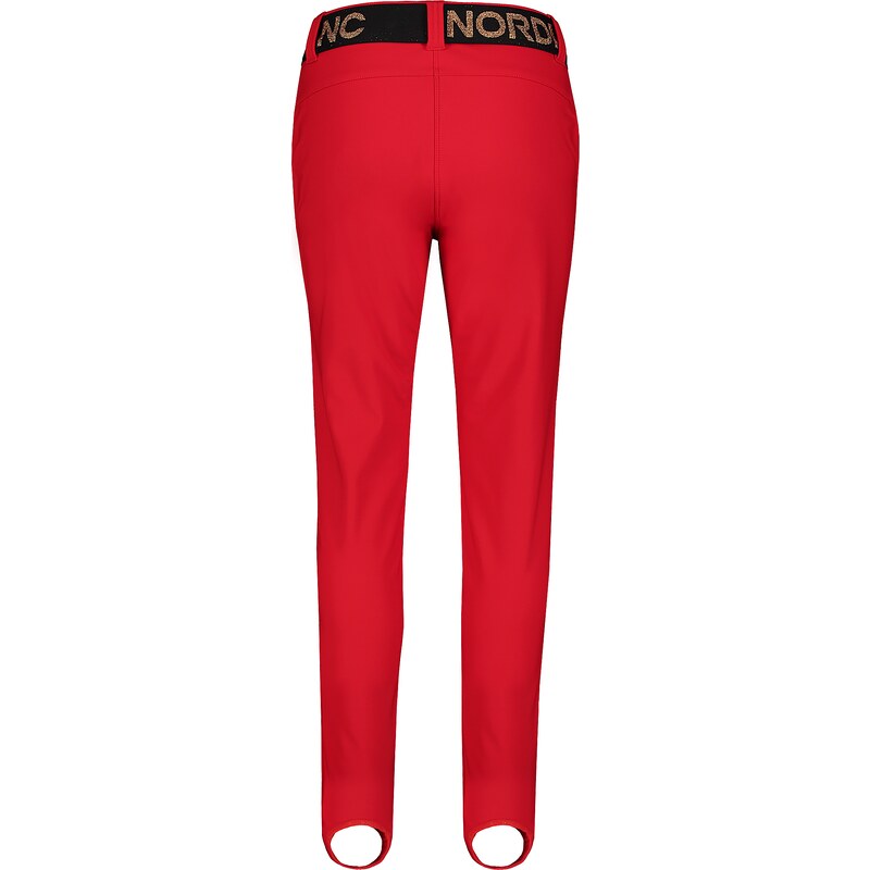 Nordblanc Pantaloni de schi softshell roșii pentru femei SKINTIGHT