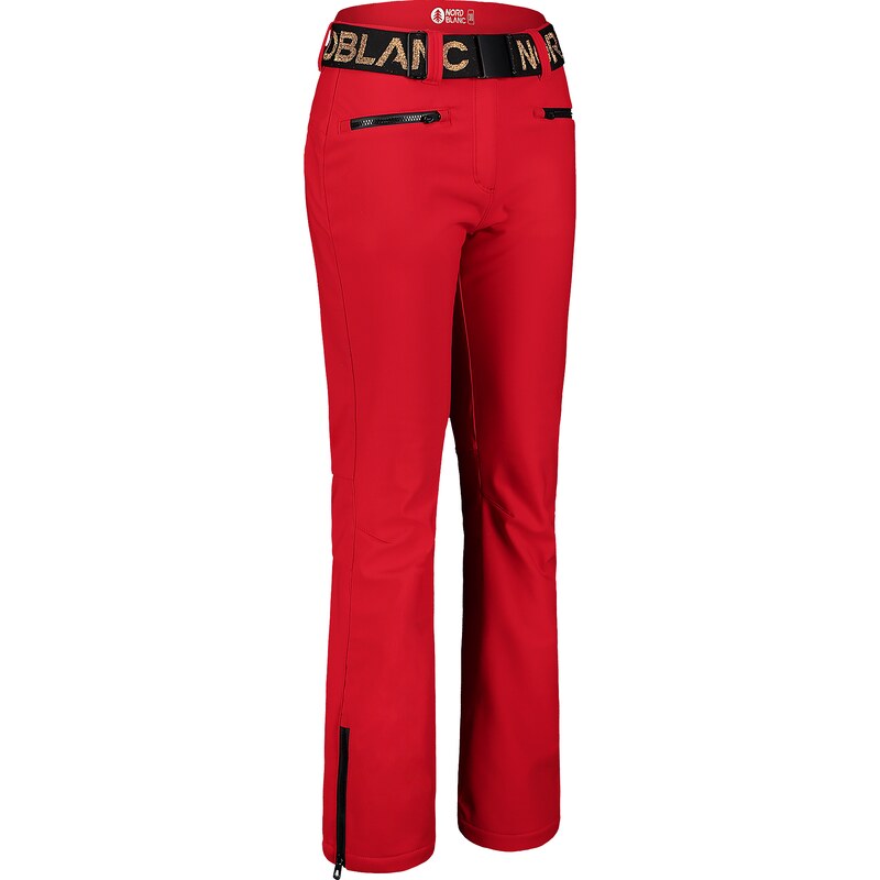 Nordblanc Pantaloni de schi softshell roșii pentru femei NEARING