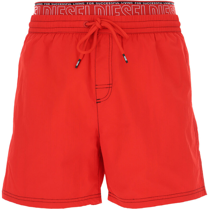 Diesel Pantaloni Scurți de Baie pentru Bărbați La Reducere în Outlet, Roșu, Nailon, 2024, M XL