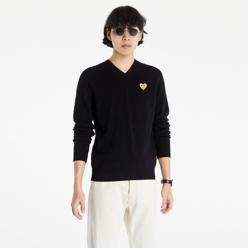 Pulover pentru bărbați Comme des Garçons PLAY Knit Pullover Black