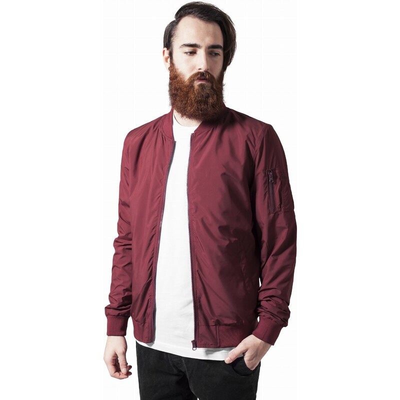 Jachetă pentru bărbati // Urban Classics Light Bomber Jacket burgundy