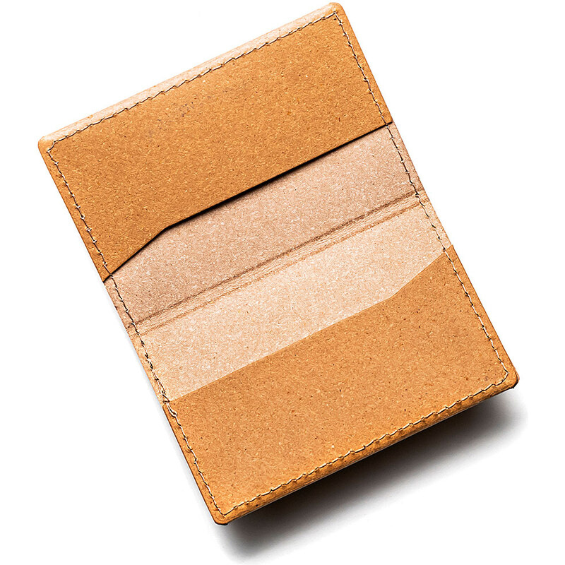 Pachet Geanta STAR Natural by Urban Vanilla, din piele naturala reciclata maro + Port card