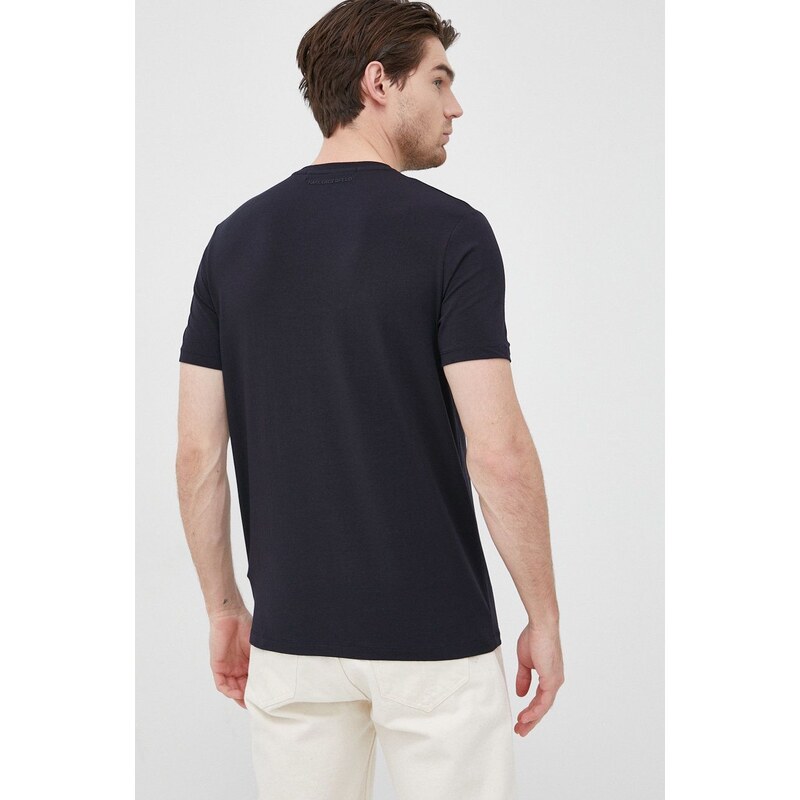 Karl Lagerfeld tricou bărbați, culoarea bleumarin, cu imprimeu 500221.755027