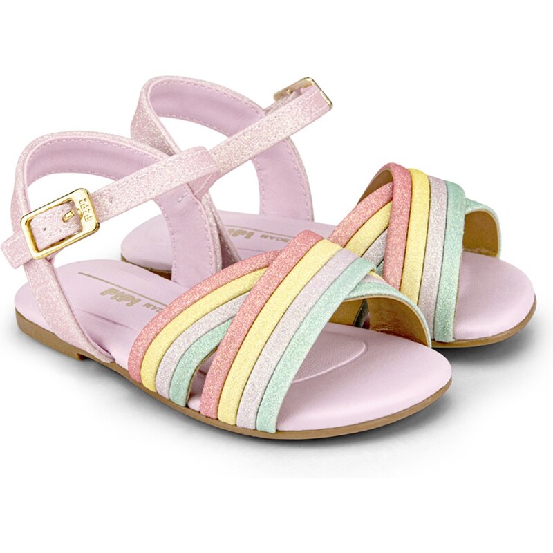 BIBI Shoes Sandale Fete Mini Me Rainbow Glitter