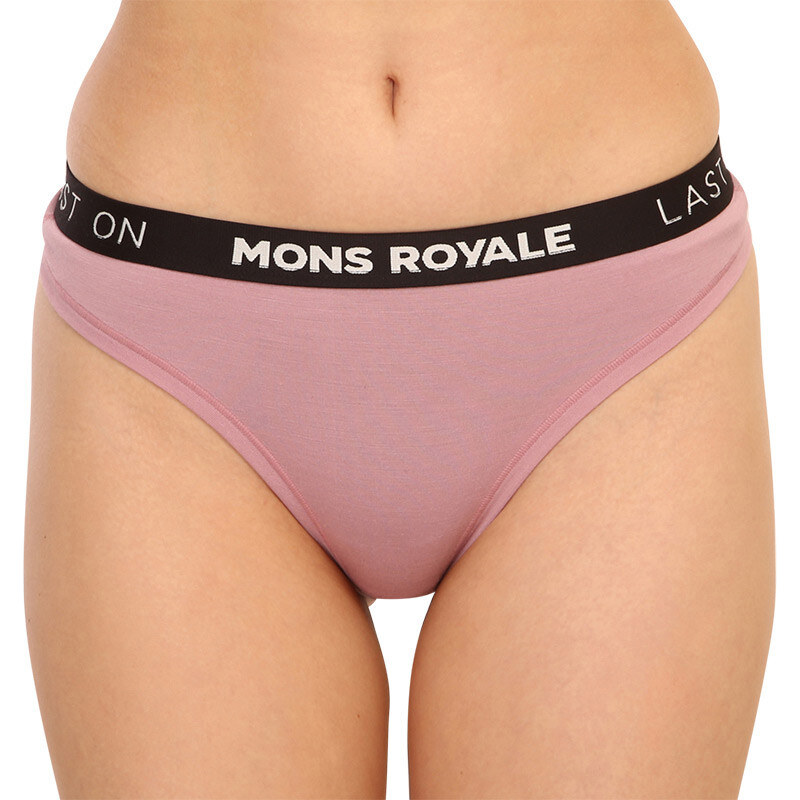 Tanga damă Mons Royale merino roz (100311-1015-393) S