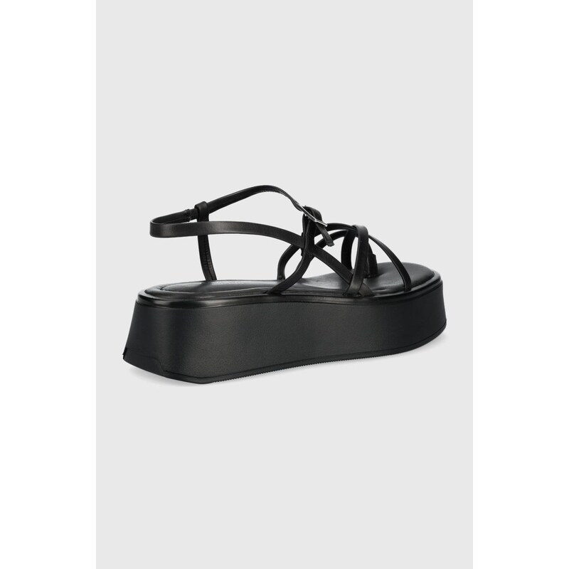 Vagabond Shoemakers sandale de piele Courtney femei, culoarea negru, cu platforma