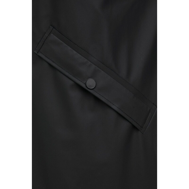 Rains geacă 18360 Longer Jacket culoarea negru, de tranziție 18360.01-Black