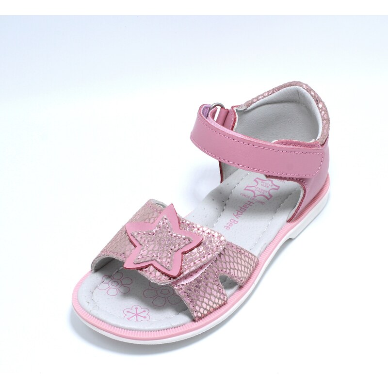 Sandale fete din piele, Happy Bee 145710, roz, 31-36