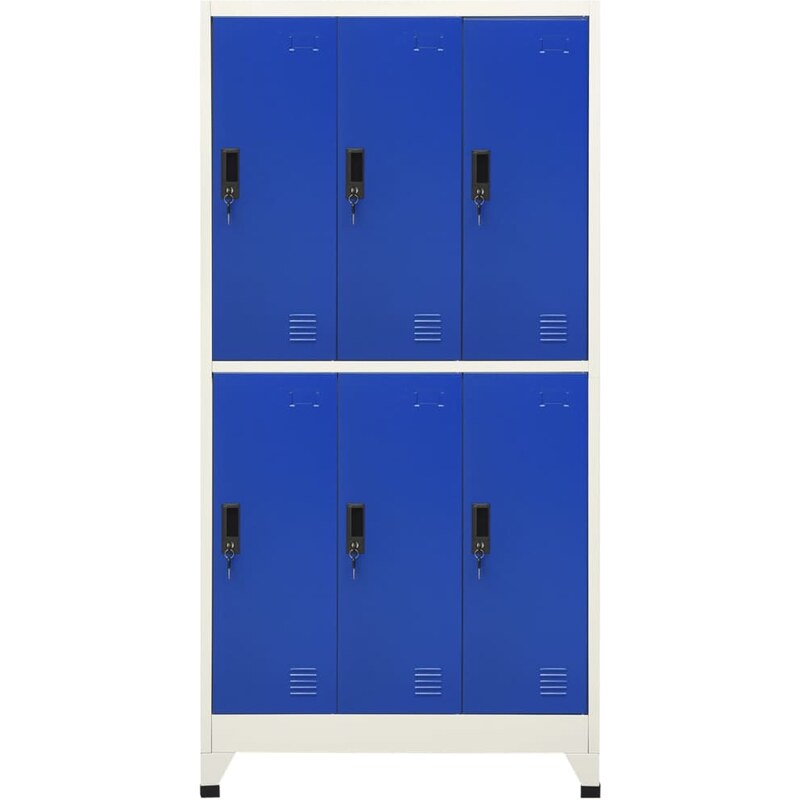 OrlandoKids Fiset, gri si albastru, 90x45x180 cm, otel