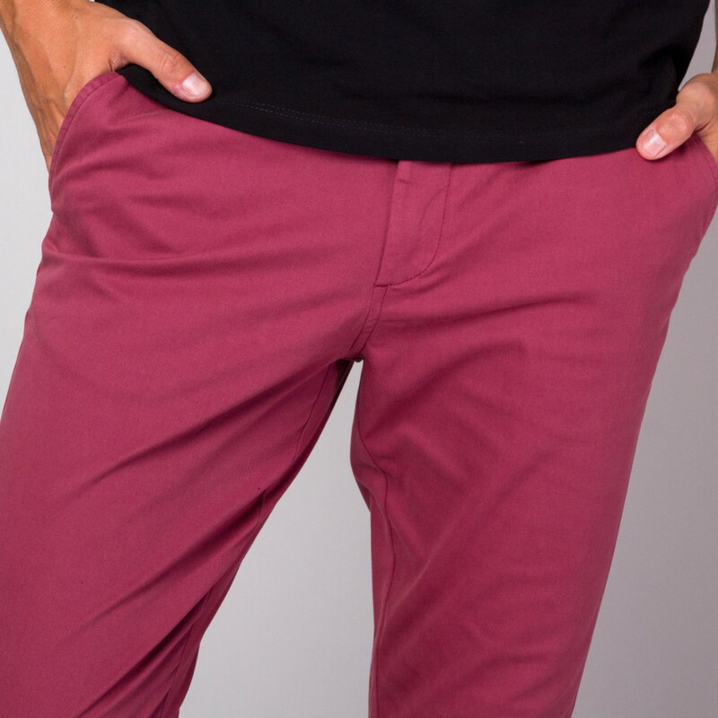 Willsoor Pantaloni chino pentru bărbați, zmeură 14274