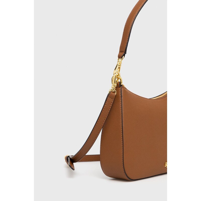 Lauren Ralph Lauren Lauren Ralph poșetă de piele culoarea maro 431884000000